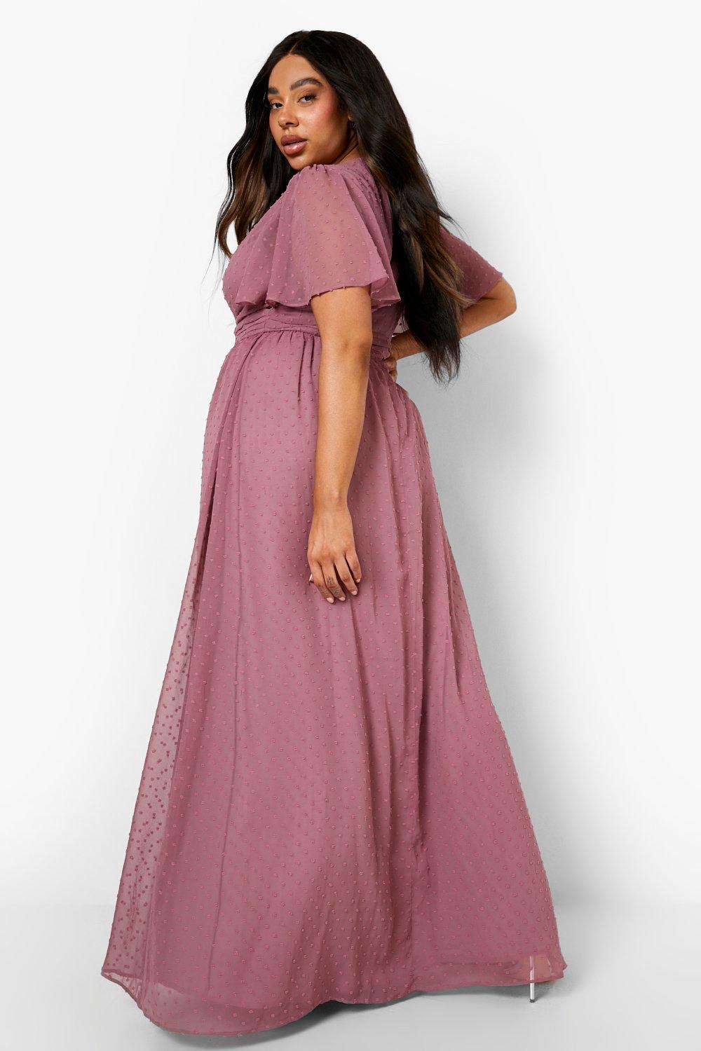 Dusky pink wrap outlet dress